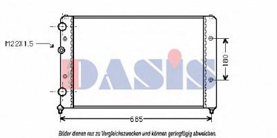 AKS DASIS 040410n -  Радиатор, охлаждение двигателя